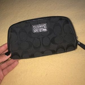 Black Coach Makeup Bag